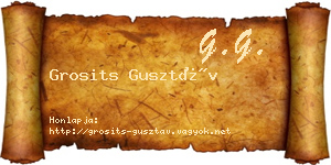 Grosits Gusztáv névjegykártya